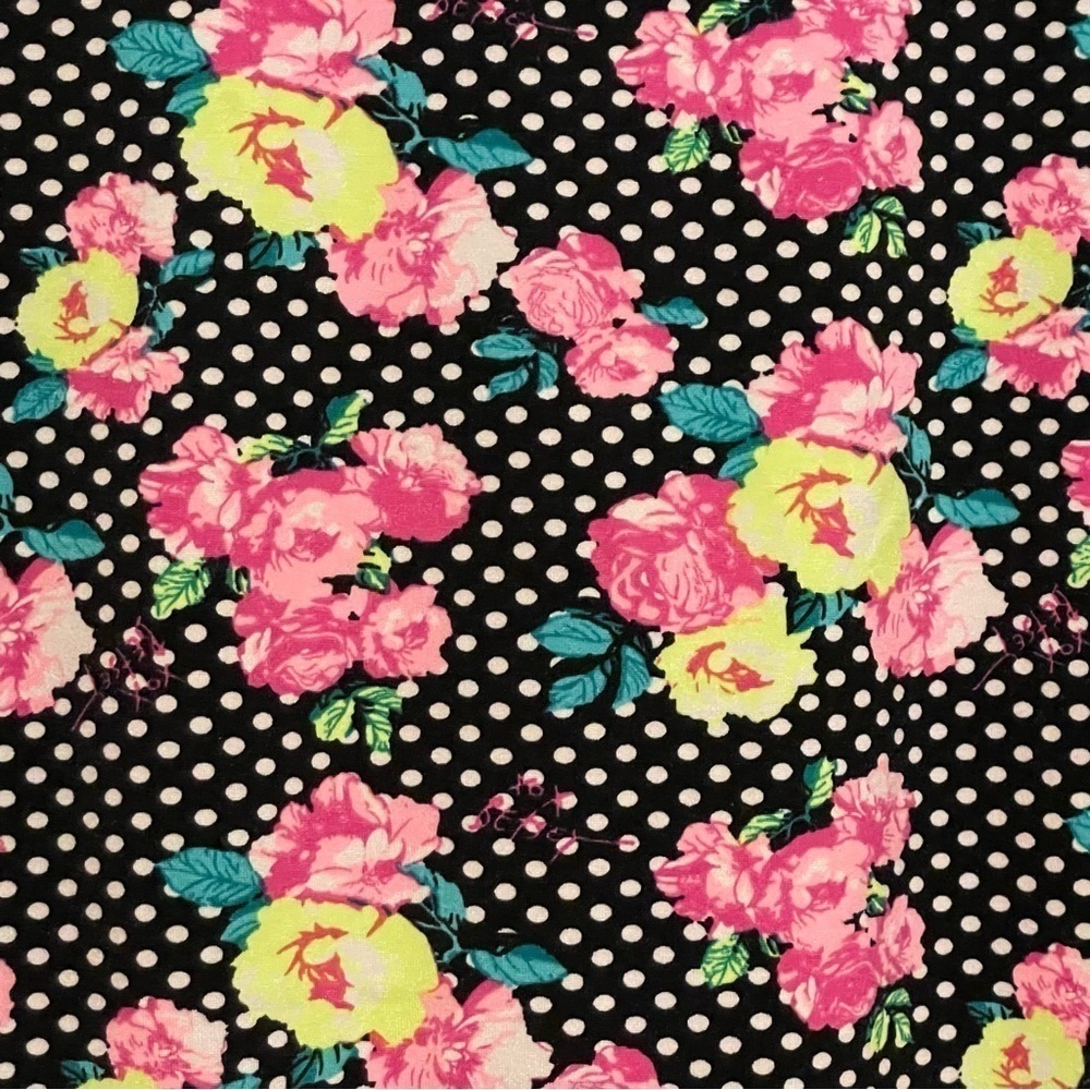 Betsey Johnson Polka Dot Floral Princess Cut Top - Picture 7 of 7